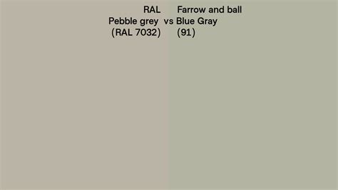 Ral Pebble Grey Ral 7032 Vs Farrow And Ball Blue Gray 91 Side By