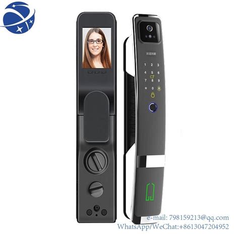 Big Video Screen Peep Hole Tuya Wifi D Face Id Recognition Smart Door