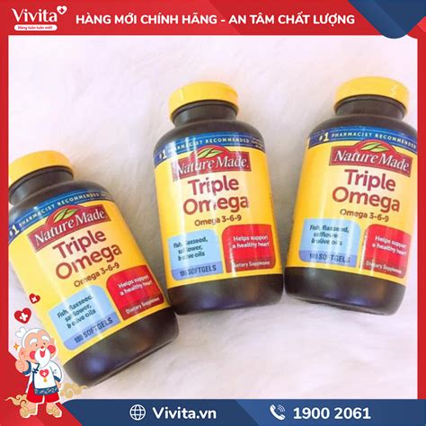 Nature Made Triple Omega 3 6 9 Hộp 180 Viên Chính Hãng Của Mỹ