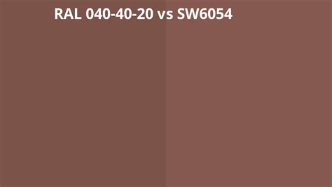 RAL 040 40 20 Vs SW6054 RAL Colour Chart UK