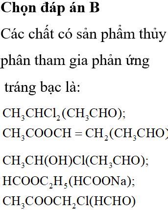 Thuỷ phân các chất sau trong môi trường kiềm nóng CH3CHCl2