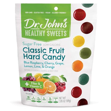 Dr Johns Healthy Sweets Caramelos Duros De Frutas Cl Sicos Sin Az Car