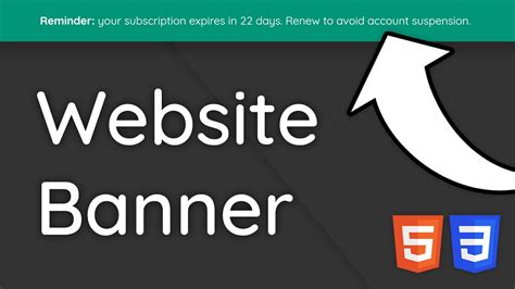 How To Create A Top Banner For Websites Html And Css Tutorial For