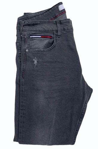 Regular Fit Faded Men Dark Grey Denim Jeans At Rs Piece In