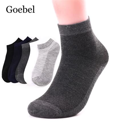 Mesh Mans Cotton Socks Casual Men S Socks Solid Color Sweat Absorbent