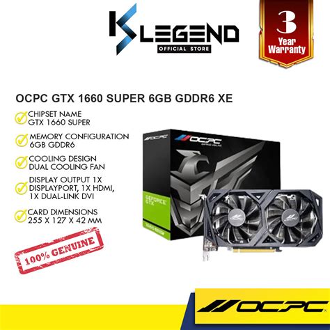 Ocpc Geforce Gtx Super Gb Xe Gddr Graphics Card Ocvn G Xe