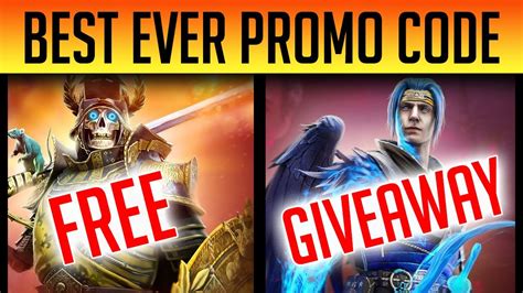 Legendary Promo Code For New Players Insane New Account Giveaway