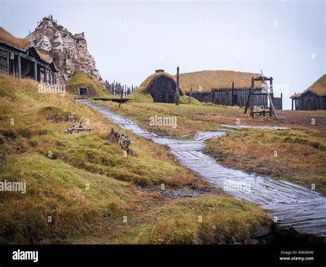 Ancient viking village in Hofn, Iceland Stock Photo - Alamy