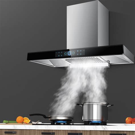 Sensor Range Hood Wall and Center usage Touch screen 90cm Range Hood ...