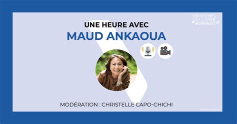 Une Heure Avec Maud Ankaoua Printemps Du Livre De Montaigu