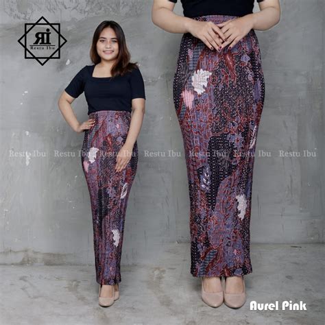 Jual REAL PICT ROK PLISKET BATIK ROK PLISKET BAWAHAN KEBAYA ROK