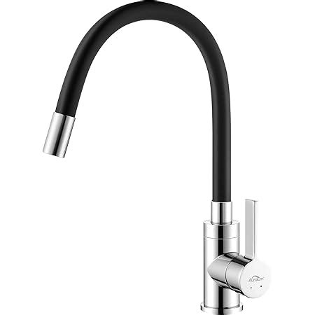 Ibergrif M Grifo De Cocina Negro Con Ca O Flexible Universal