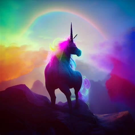 Grotesque Unicorn Rainbow Colours Pastel Hdr 4k Midjourney OpenArt