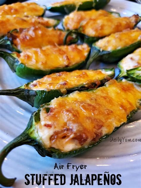 Air Fryer Stuffed Jalapeno Peppers recipe - DELISH! - Daily Yum