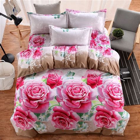 Aliexpress Buy High Quality D Romantic Rose Bedding Sets