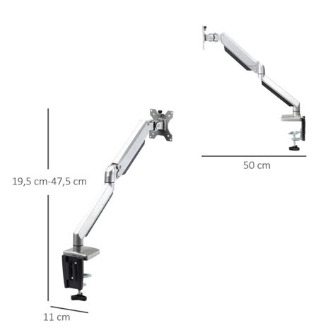 Vinsetto Soporte Monitor Con Brazo Giratorio Vesa X M X