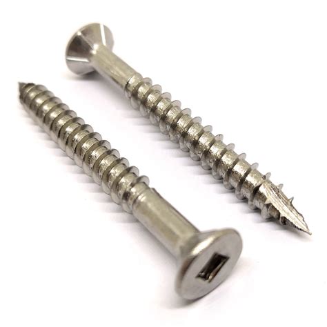 Square Hole Drive Flat Countersunk Head Self Tapping Screws Stainless