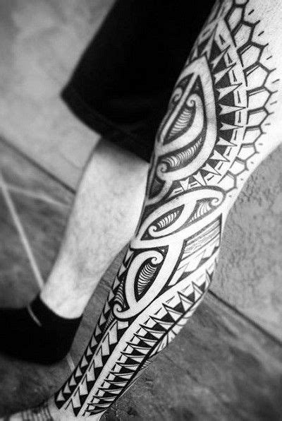 Full Leg Tattoo Design Tribal Male Tattoo Ideas Maori Tattoos Tattoo