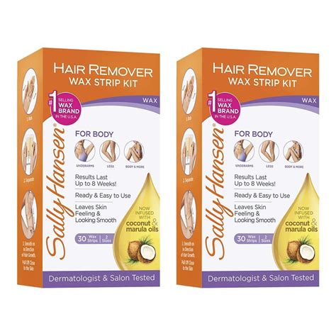 Sally Hansen Hair Remover Bikini Face And Eyebrow Wax Strip Kit