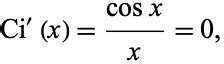 Cosine Integral -- from Wolfram MathWorld