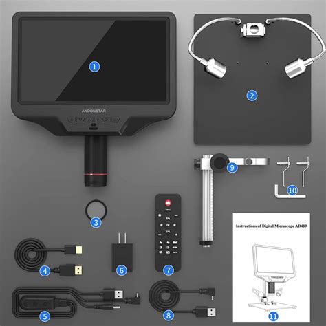 Andonstar AD409 Pro Digital Microscope With 10 1 LCD Display