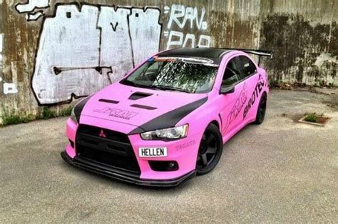 Pink Evo Mitsubishi Evolution Nissan Z Cars Street Racing Cars