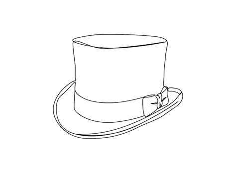 Premium Vector Hat Single Line Art Drawing Continues Line Vector