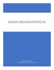 Ensayo Argumentativo 1 Douglas Hamilton Docx ENSAYO ARGUMENTATIVO 1