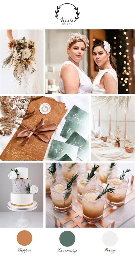 Copper And Green Wedding Inspiration Heili Bridal