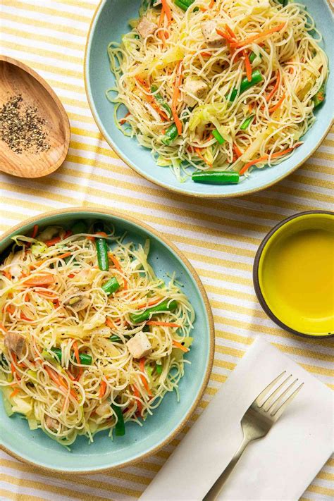 Pancit Bihon Is A Classic Filipino Dish Of Stir Fried Rice Noodles