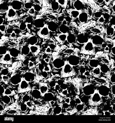 Seamless Skull Pattern Stock Vector Image Art Alamy