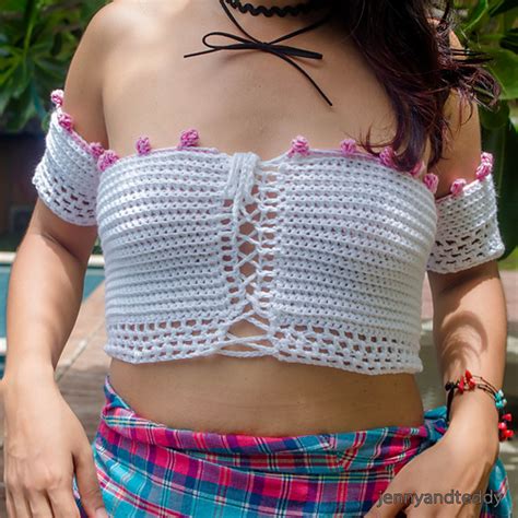 Ravelry Off Shoulder Crop Top Pattern By Jennyandteddy