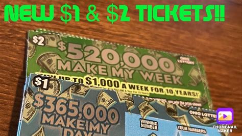 🤑new Make My Day 🤑 And Make My Week 🤑 Profit 🤑 Ohio Lottery Tickets