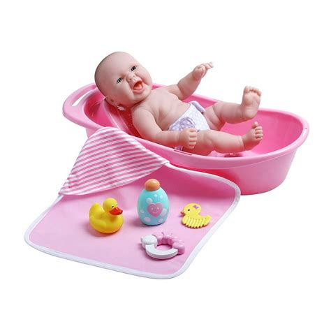 JC Toys 13" All-Vinyl La Newborn Realistic Baby Doll, Bath Time Fun ...