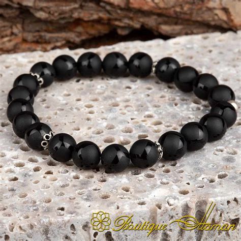 Black Onyx Bead Bracelet