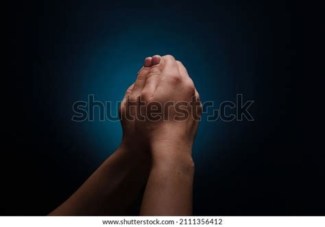 Praying Hands Faith Religion Belief God Stock Photo 2111356412