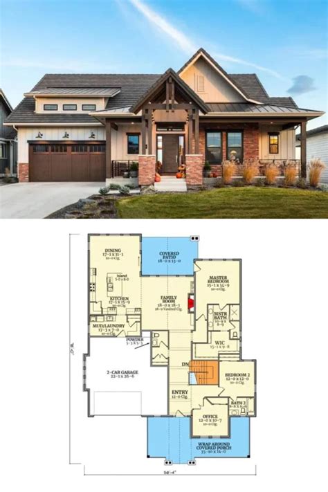 Rustic Craftsman Style House Plan With Wraparound Porch