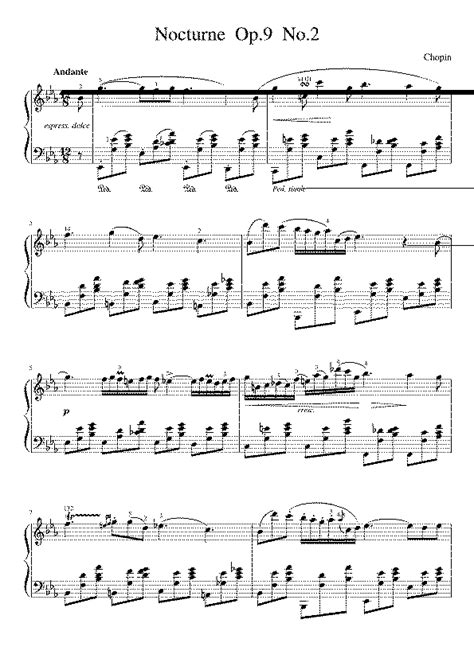 La Partitura De Chopin Nocturne Partituras Org