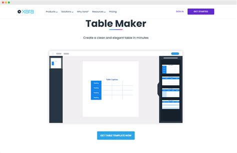 10 Best Online Table Maker Tools for Your Business in 2024 | Xara