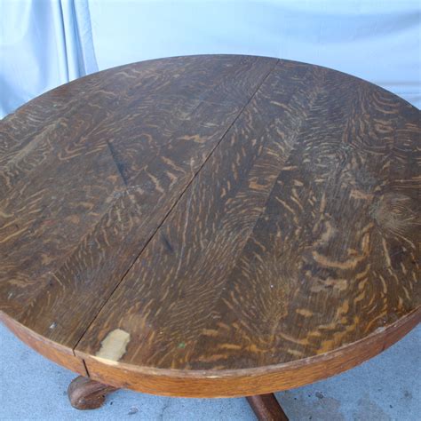 Bargain John S Antiques Antique Round Quarter Sawn Oak Dinning Table