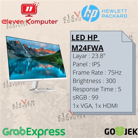 Jual Monitor LED HP M24FWA 24 IPS 1920x1080 5ms 75Hz HDMI VGA Shopee