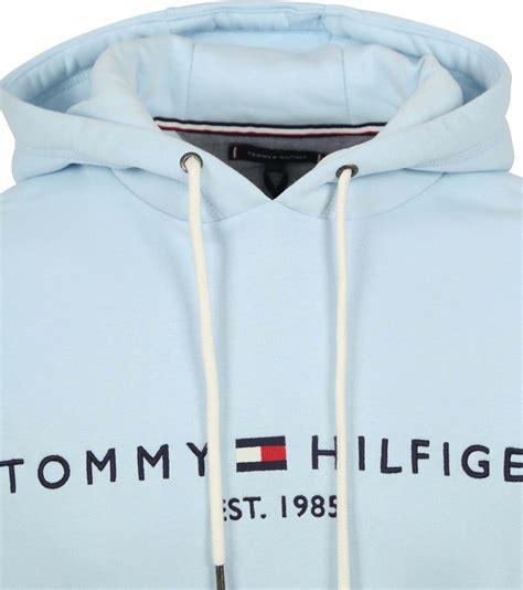 Tommy Hilfiger Hoodie Logo Lichtblauw Mw0mw11599 Cyr Online Bestellen