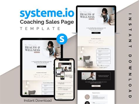 Boho Neutral Systeme Io Sales Page Template Systemeio Course Landing