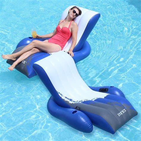 Intex Floating Recliner Inflatable Lounge Pool Float (2-Pack) 58868EP ...