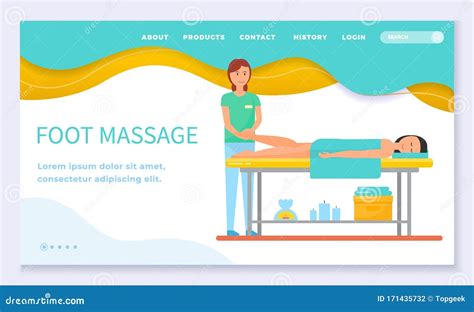 Set Of Woman Masseur Making Massage For The Girl Vector Illustration