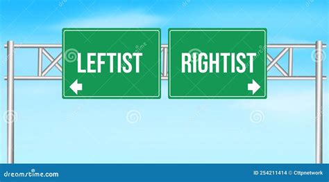 Leftist Vs Rightist Wing Politics Concept Representation on Signboard ...