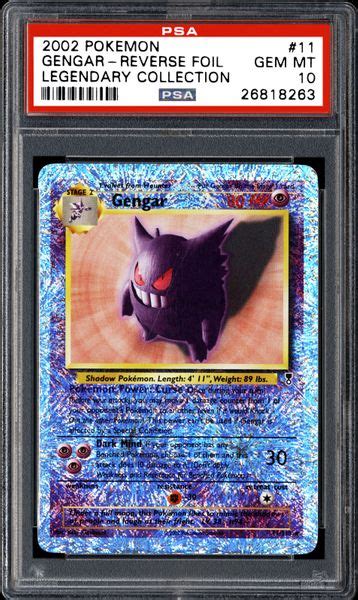 2002 Nintendo Pokemon Legendary Collection Gengar Reverse Foil Psa