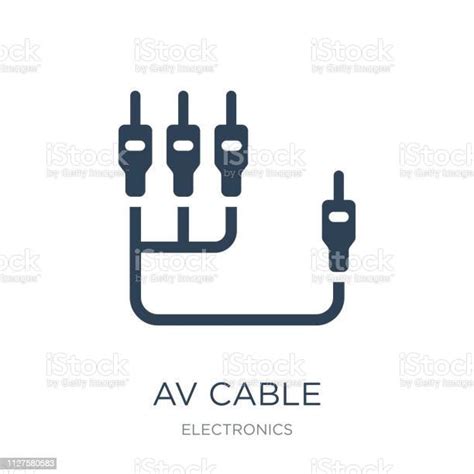 Av 電纜圖示向量在白色背景 Av 電纜新潮填充向量圖形及更多電線圖片 電線 商標 器材 Istock