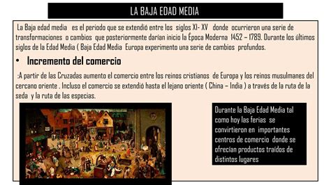 La Baja Edad Media Descripci N De Los Principales Hechos De La Baja