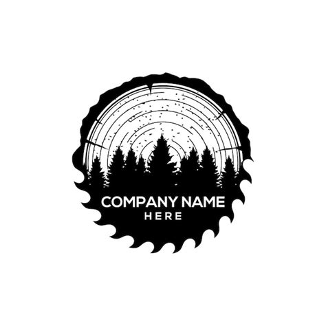 Premium Vector Cutting Tree And Pines Tree Logo Icon Vector Of Saw